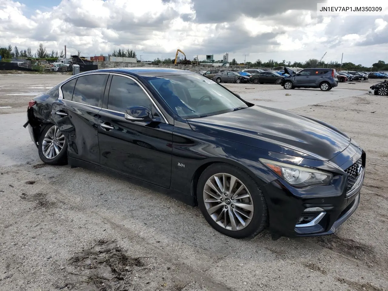 2018 Infiniti Q50 Luxe VIN: JN1EV7AP1JM350309 Lot: 71006374