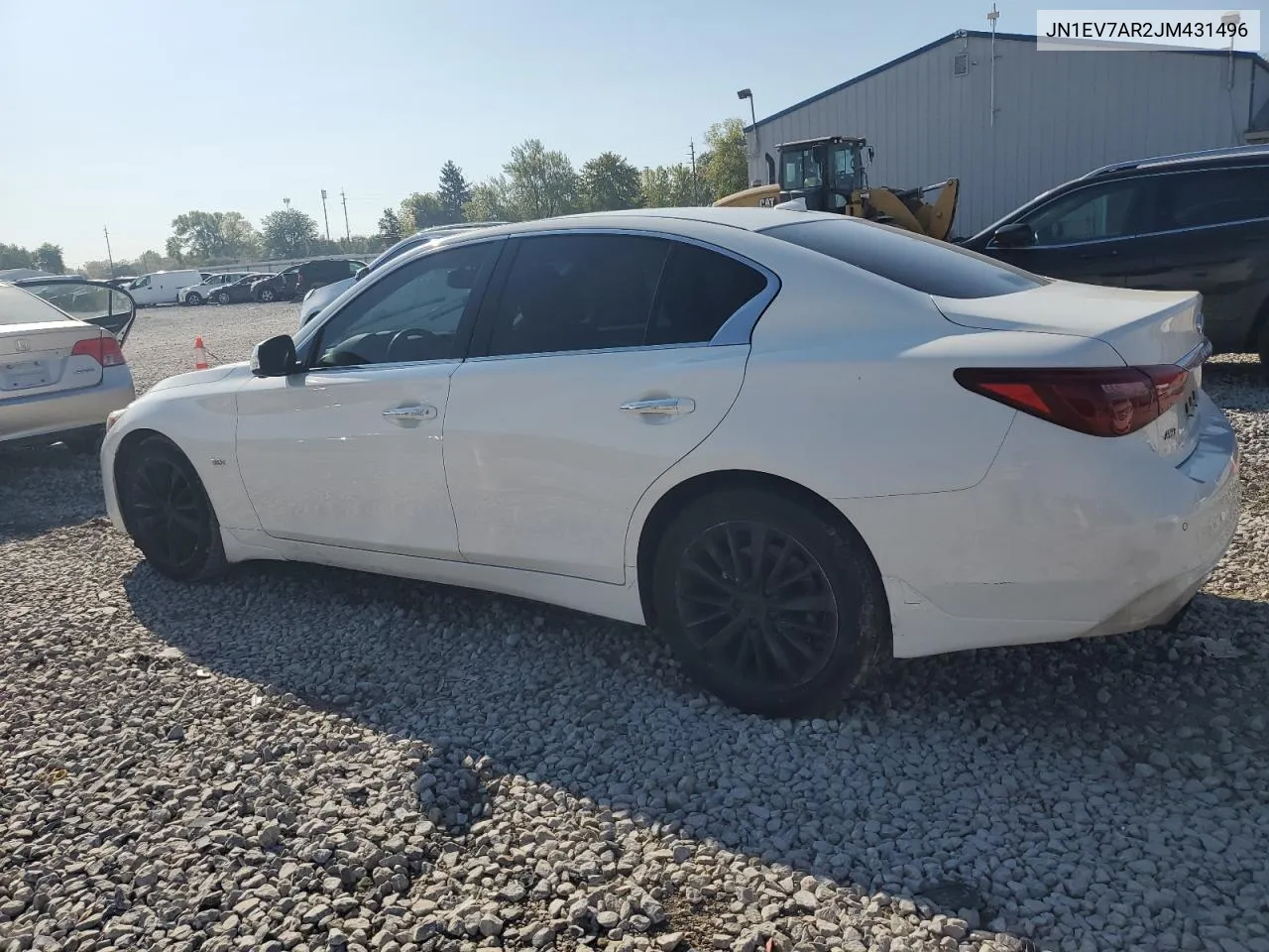 2018 Infiniti Q50 Luxe VIN: JN1EV7AR2JM431496 Lot: 71246934