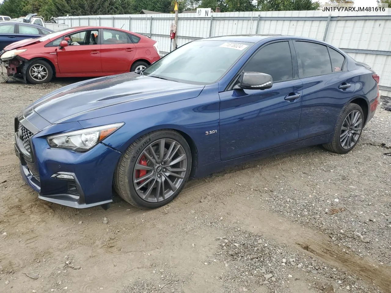 2018 Infiniti Q50 Red Sport 400 VIN: JN1FV7ARXJM481616 Lot: 71878024