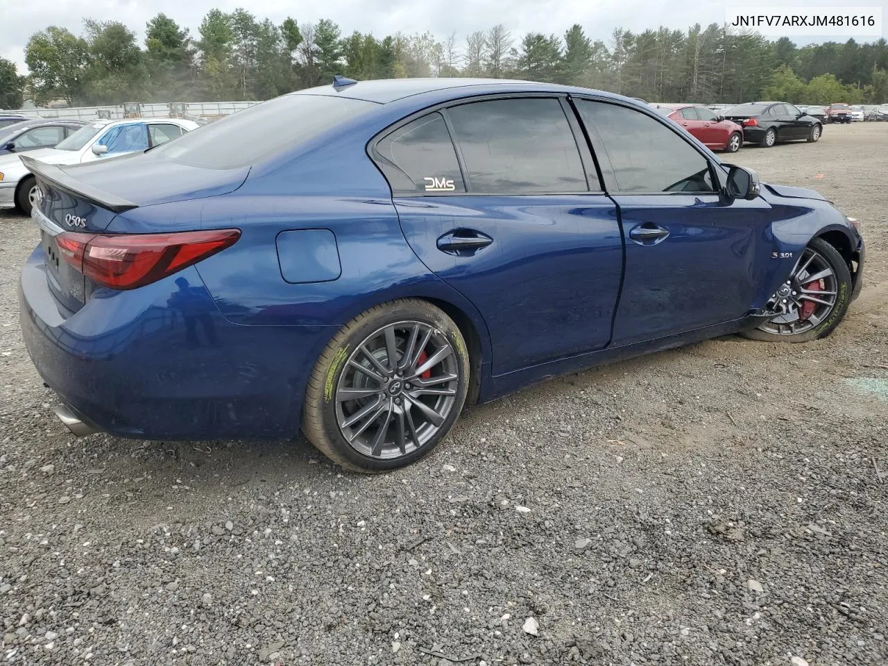 2018 Infiniti Q50 Red Sport 400 VIN: JN1FV7ARXJM481616 Lot: 71878024