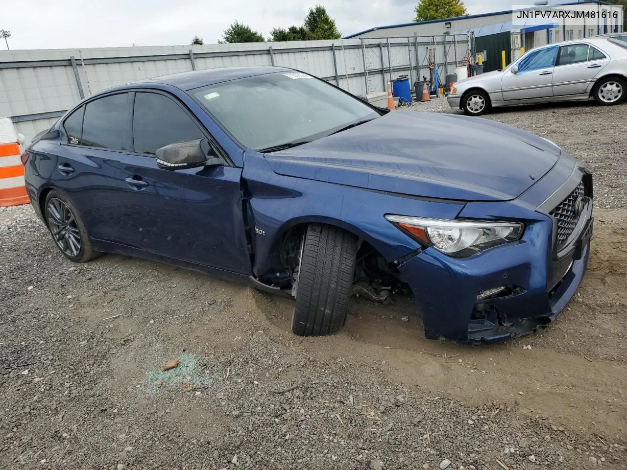 JN1FV7ARXJM481616 2018 Infiniti Q50 Red Sport 400