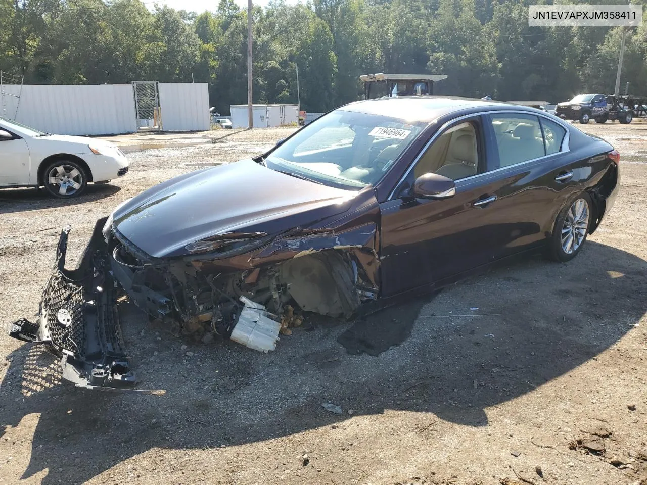 2018 Infiniti Q50 Luxe VIN: JN1EV7APXJM358411 Lot: 71946964