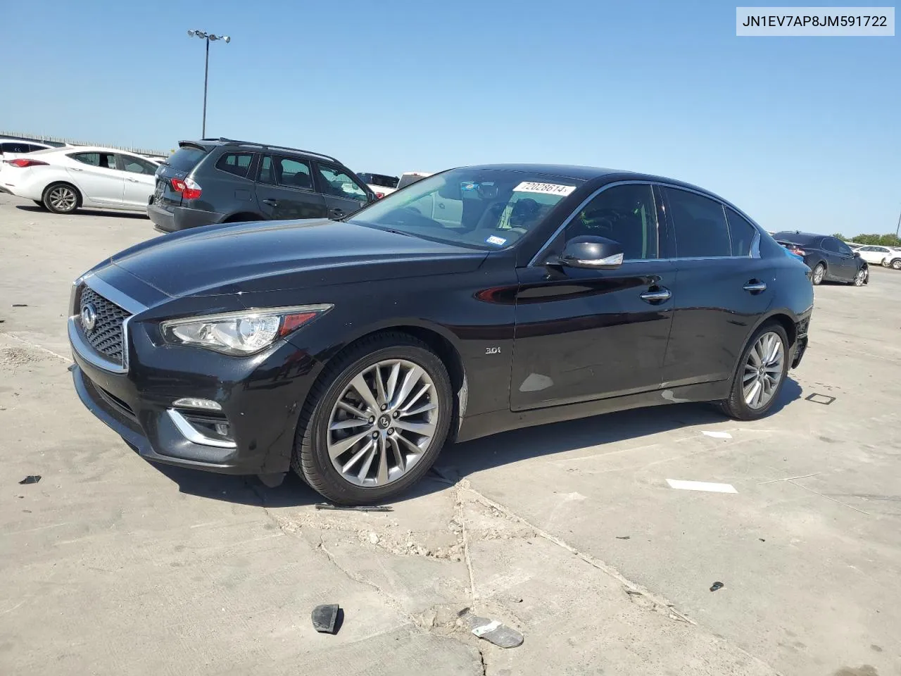 2018 Infiniti Q50 Luxe VIN: JN1EV7AP8JM591722 Lot: 72028614