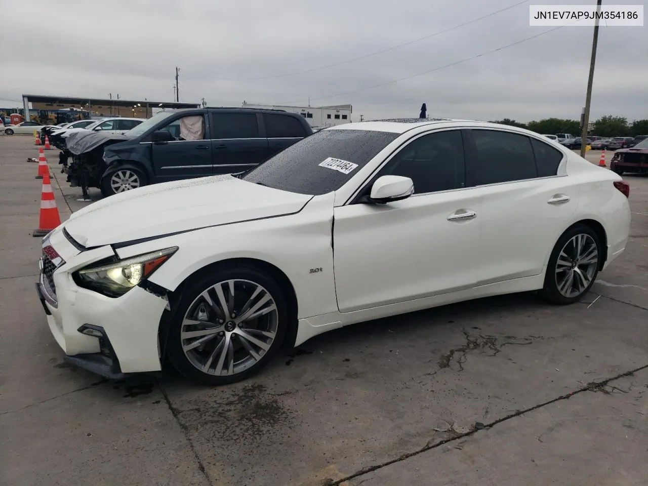 2018 Infiniti Q50 Luxe VIN: JN1EV7AP9JM354186 Lot: 72274464