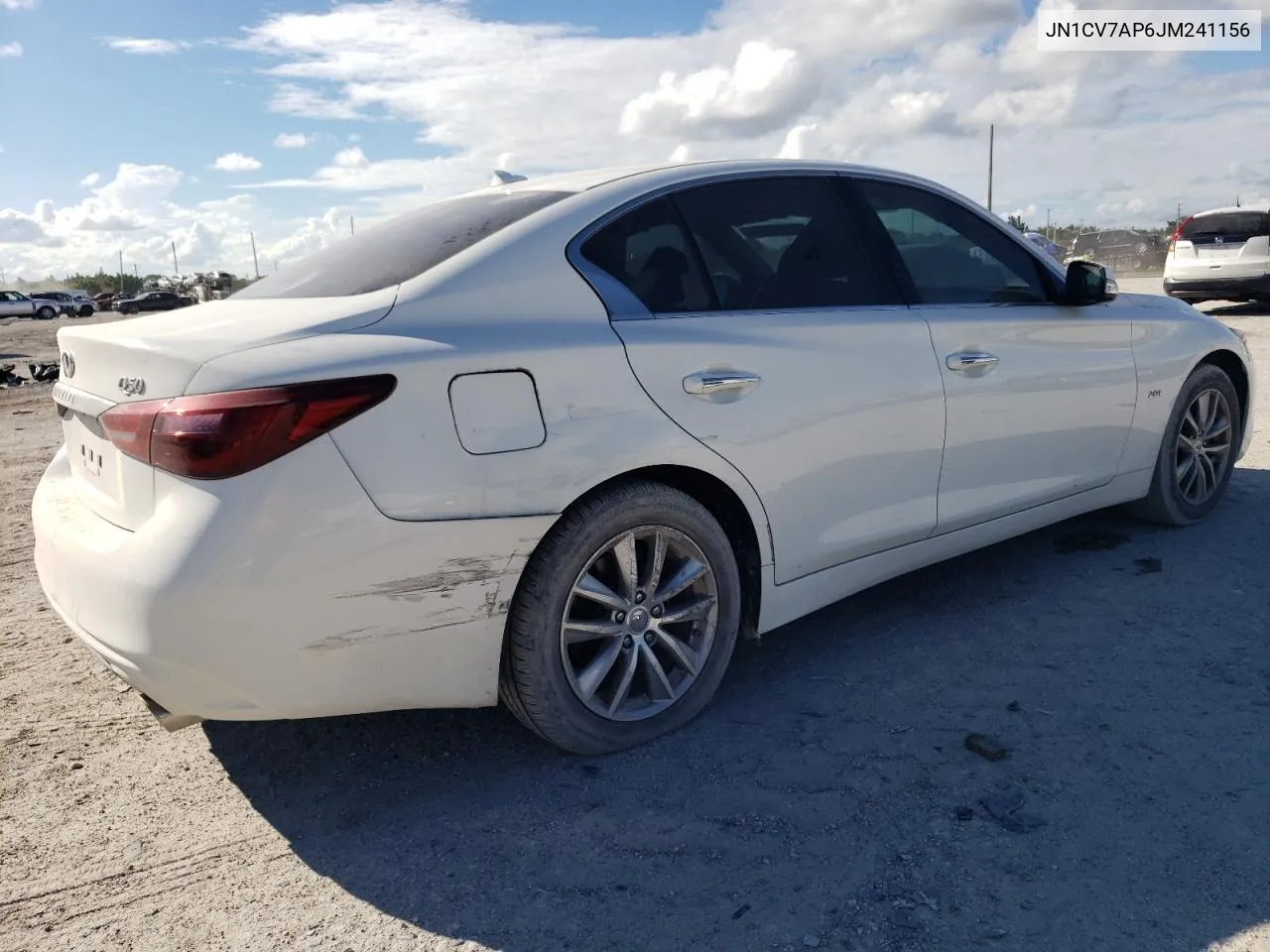 2018 Infiniti Q50 Pure VIN: JN1CV7AP6JM241156 Lot: 72443774