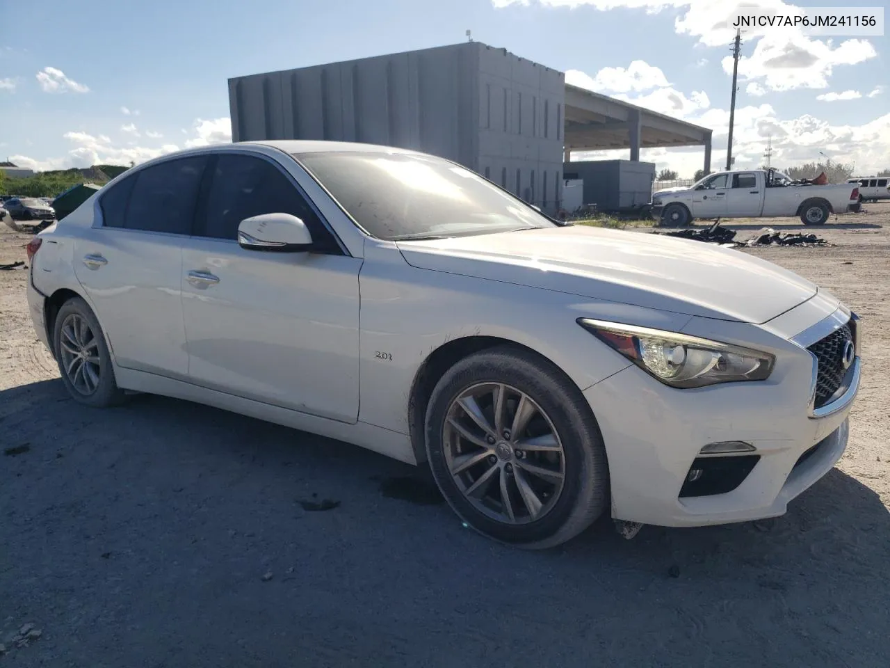 2018 Infiniti Q50 Pure VIN: JN1CV7AP6JM241156 Lot: 72443774