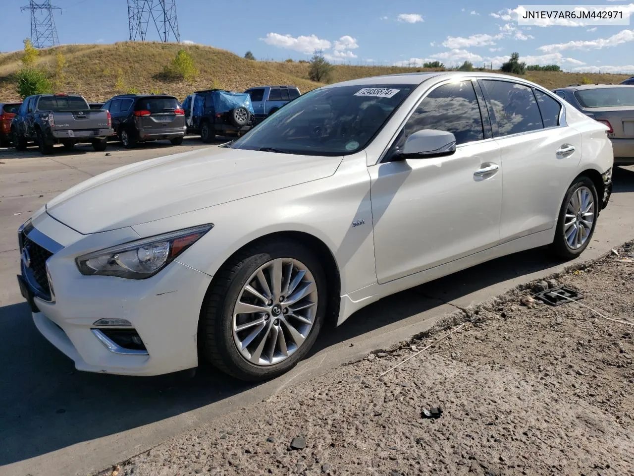 2018 Infiniti Q50 Luxe VIN: JN1EV7AR6JM442971 Lot: 72455674