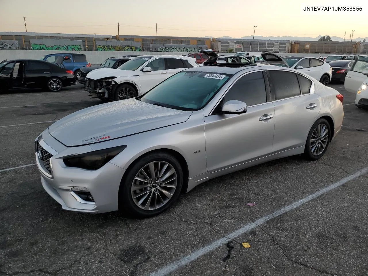 2018 Infiniti Q50 Luxe VIN: JN1EV7AP1JM353856 Lot: 72646434