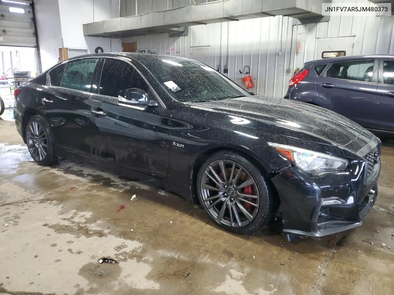 2018 Infiniti Q50 Red Sport 400 VIN: JN1FV7AR5JM480373 Lot: 72886844