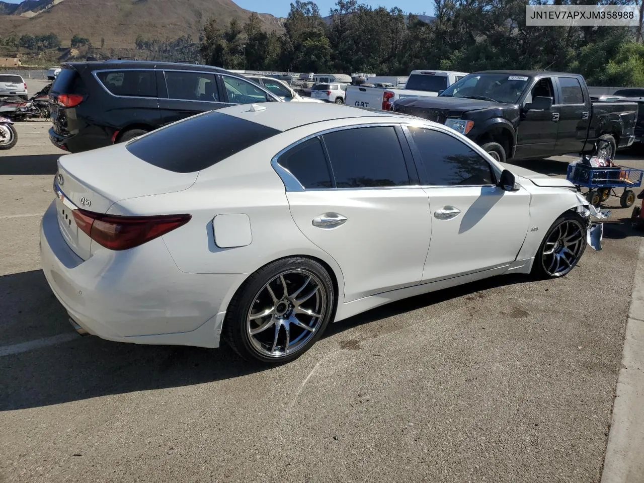 2018 Infiniti Q50 Luxe VIN: JN1EV7APXJM358988 Lot: 73050014