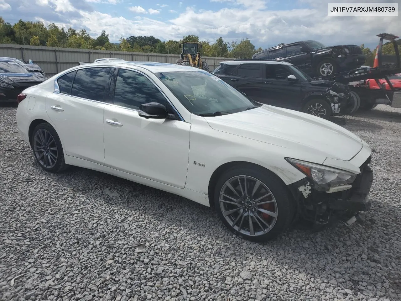 2018 Infiniti Q50 Red Sport 400 VIN: JN1FV7ARXJM480739 Lot: 73476154