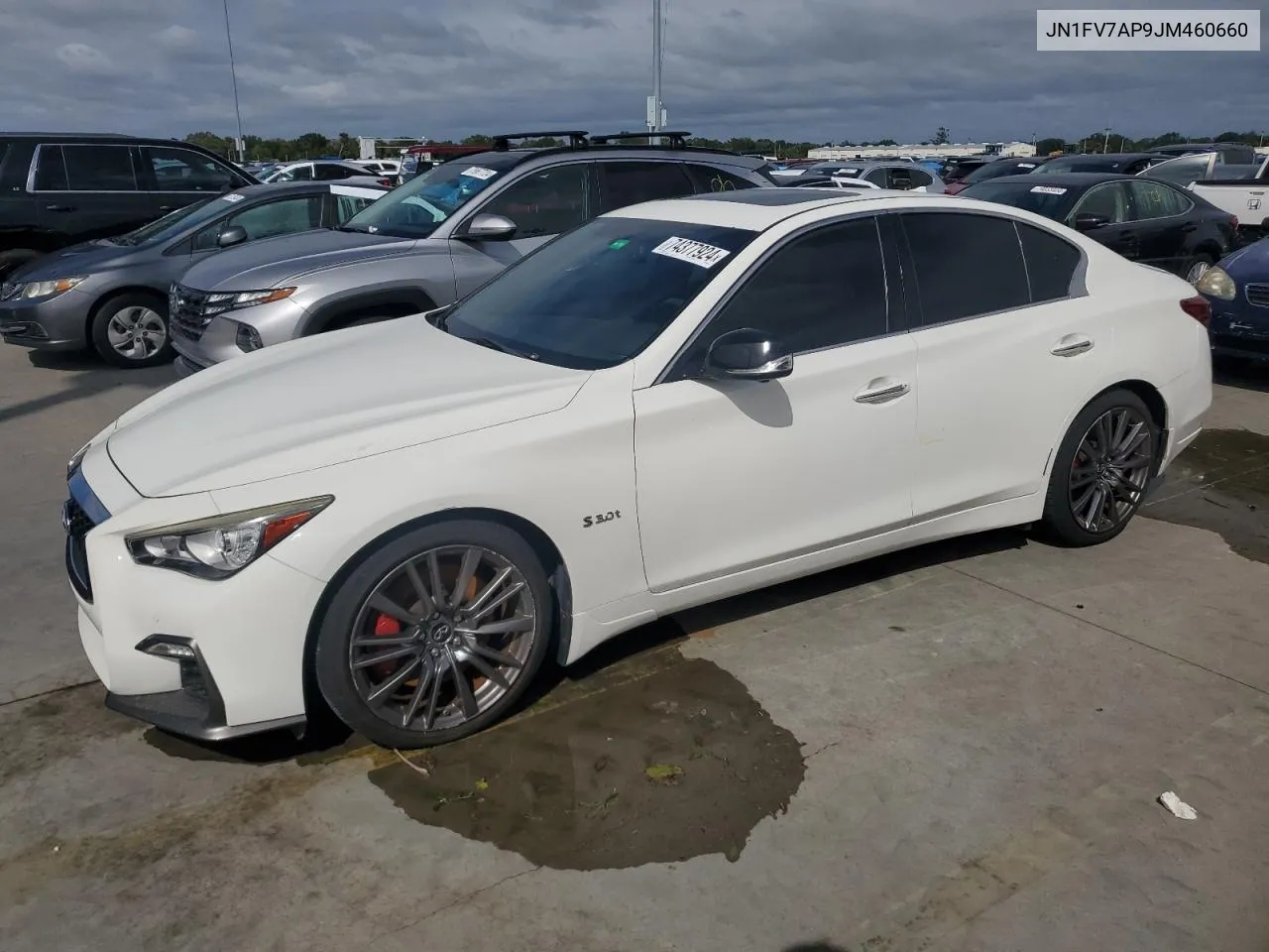 2018 Infiniti Q50 Red Sport 400 VIN: JN1FV7AP9JM460660 Lot: 74377924