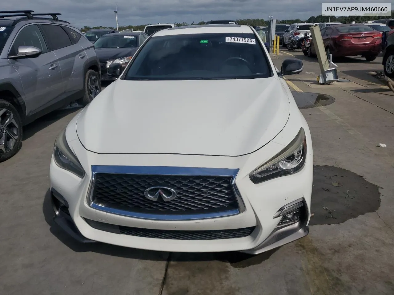 2018 Infiniti Q50 Red Sport 400 VIN: JN1FV7AP9JM460660 Lot: 74377924