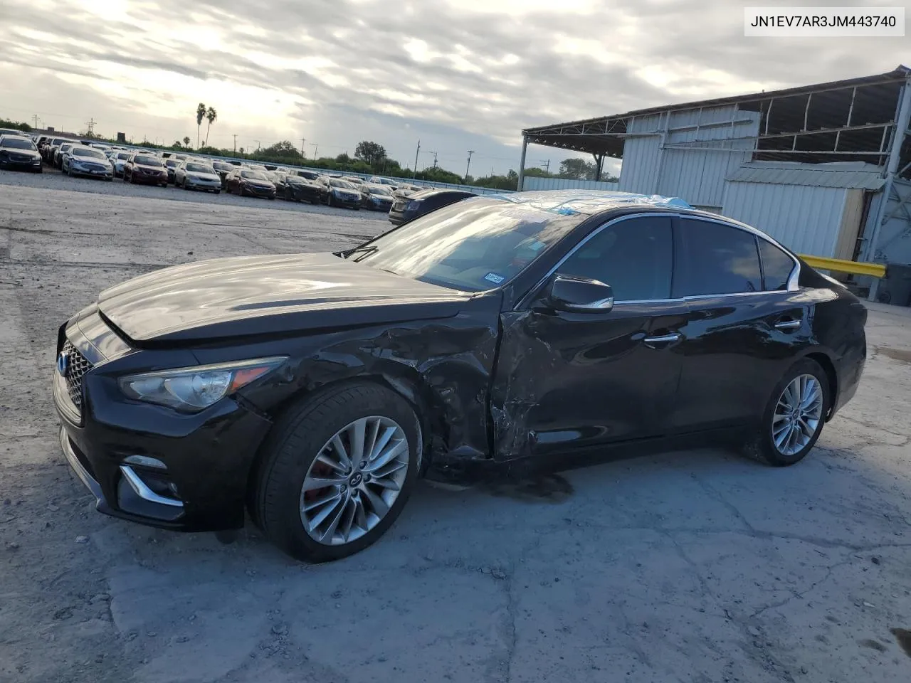 2018 Infiniti Q50 Luxe VIN: JN1EV7AR3JM443740 Lot: 74492934