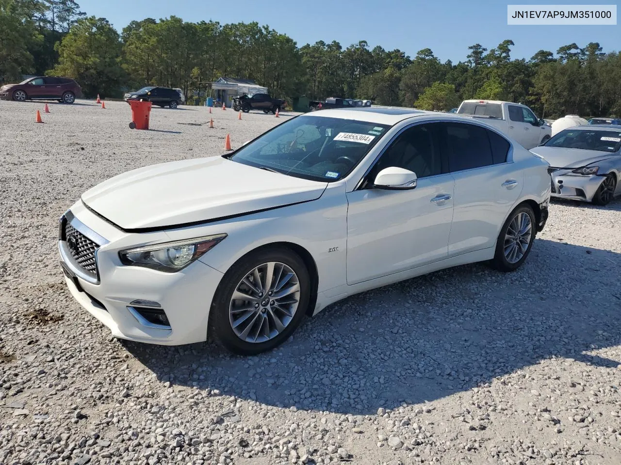 2018 Infiniti Q50 Luxe VIN: JN1EV7AP9JM351000 Lot: 74855304