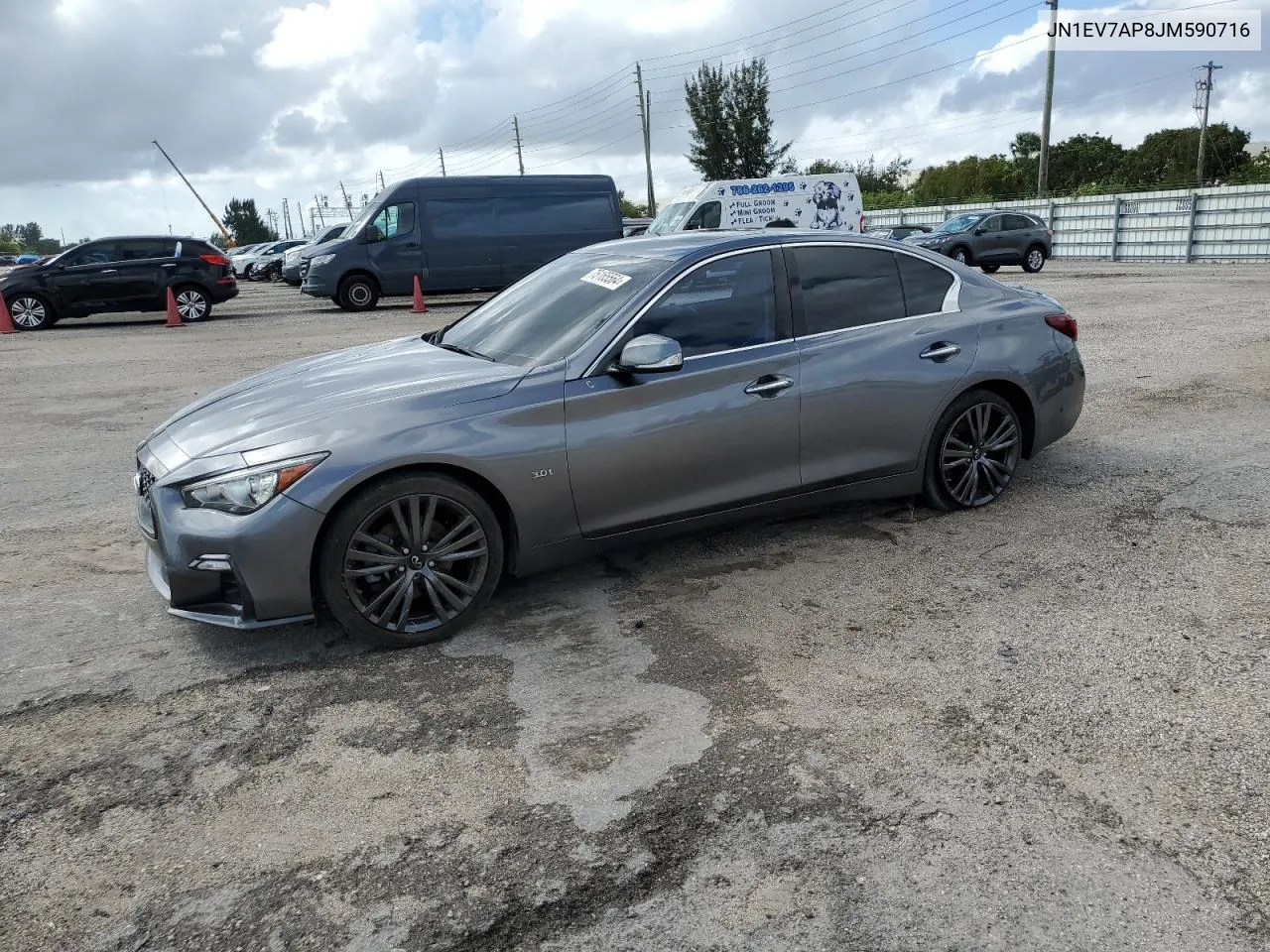 2018 Infiniti Q50 Luxe VIN: JN1EV7AP8JM590716 Lot: 75165564