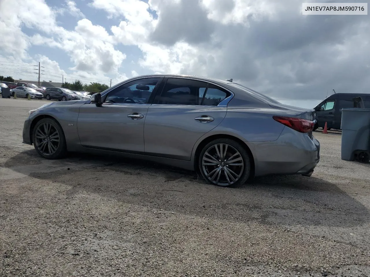 2018 Infiniti Q50 Luxe VIN: JN1EV7AP8JM590716 Lot: 75165564