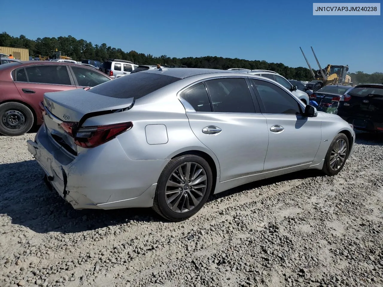 2018 Infiniti Q50 Pure VIN: JN1CV7AP3JM240238 Lot: 75396004