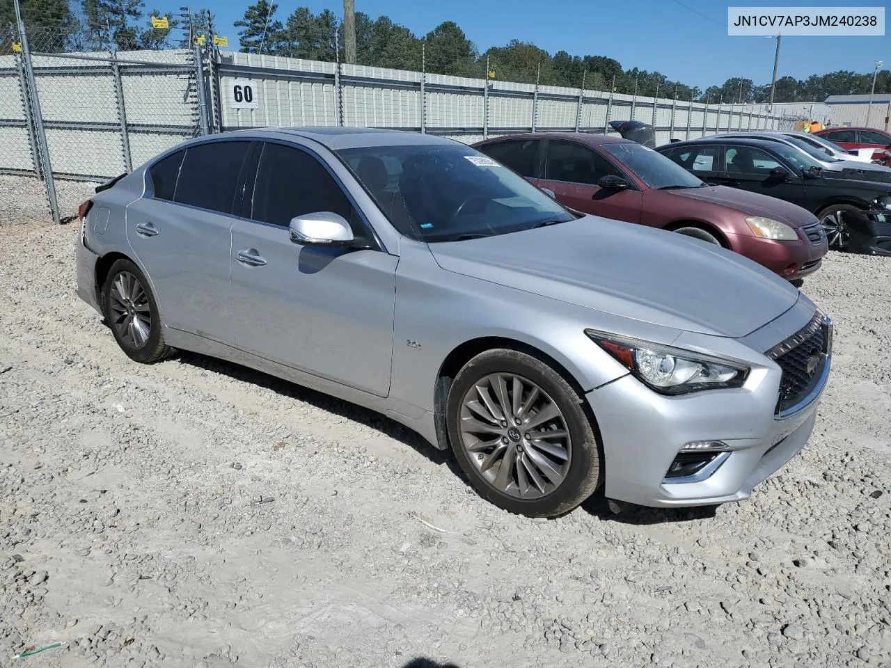 2018 Infiniti Q50 Pure VIN: JN1CV7AP3JM240238 Lot: 75396004