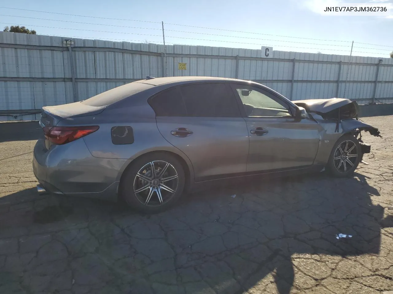 2018 Infiniti Q50 Luxe VIN: JN1EV7AP3JM362736 Lot: 75497104