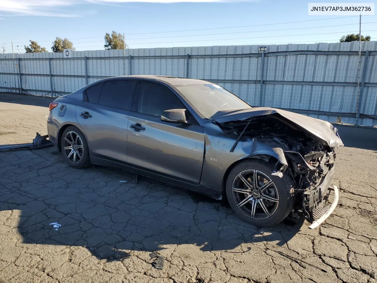 2018 Infiniti Q50 Luxe VIN: JN1EV7AP3JM362736 Lot: 75497104