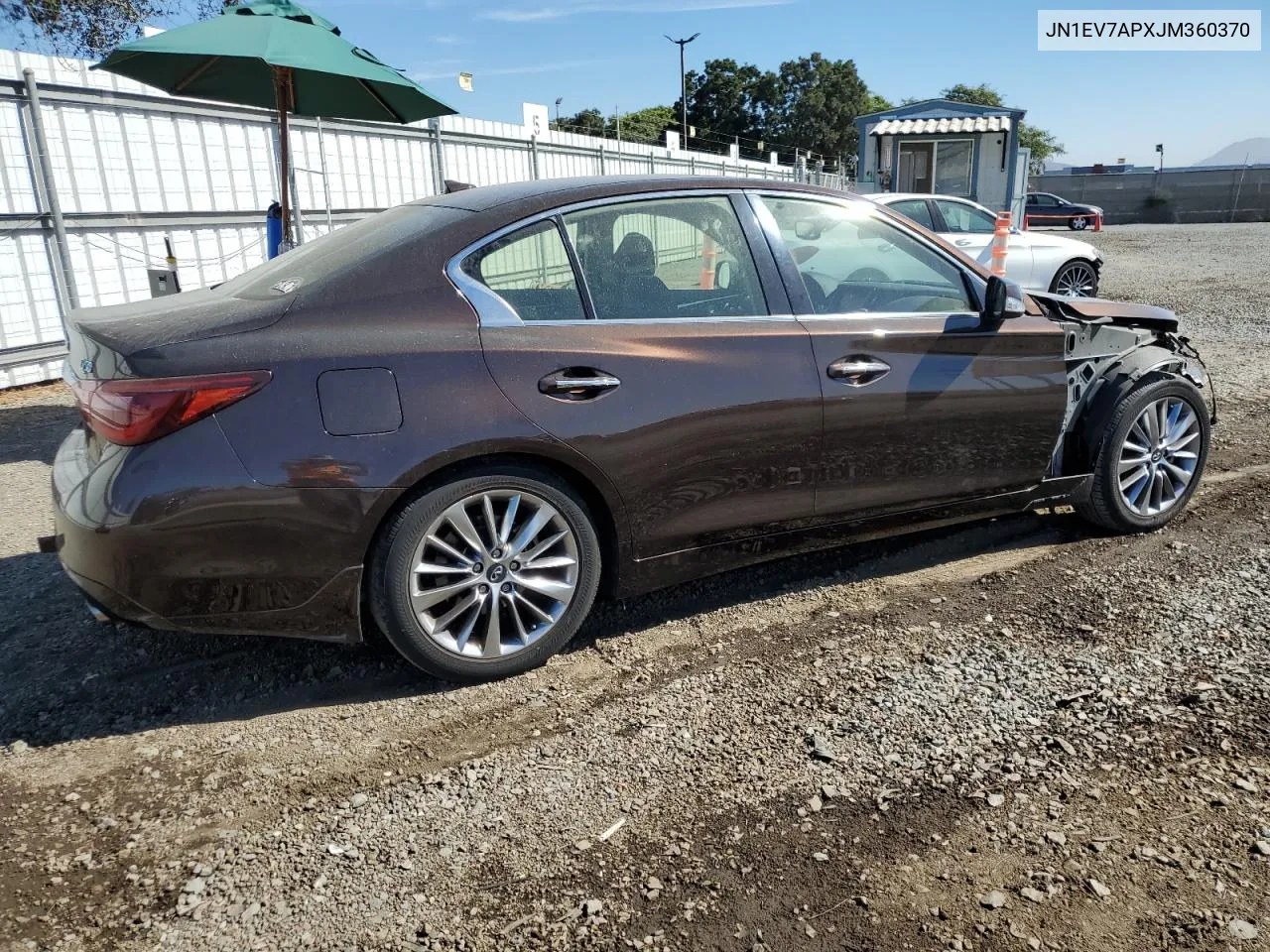 2018 Infiniti Q50 Luxe VIN: JN1EV7APXJM360370 Lot: 76416304