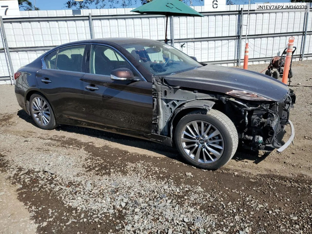 2018 Infiniti Q50 Luxe VIN: JN1EV7APXJM360370 Lot: 76416304