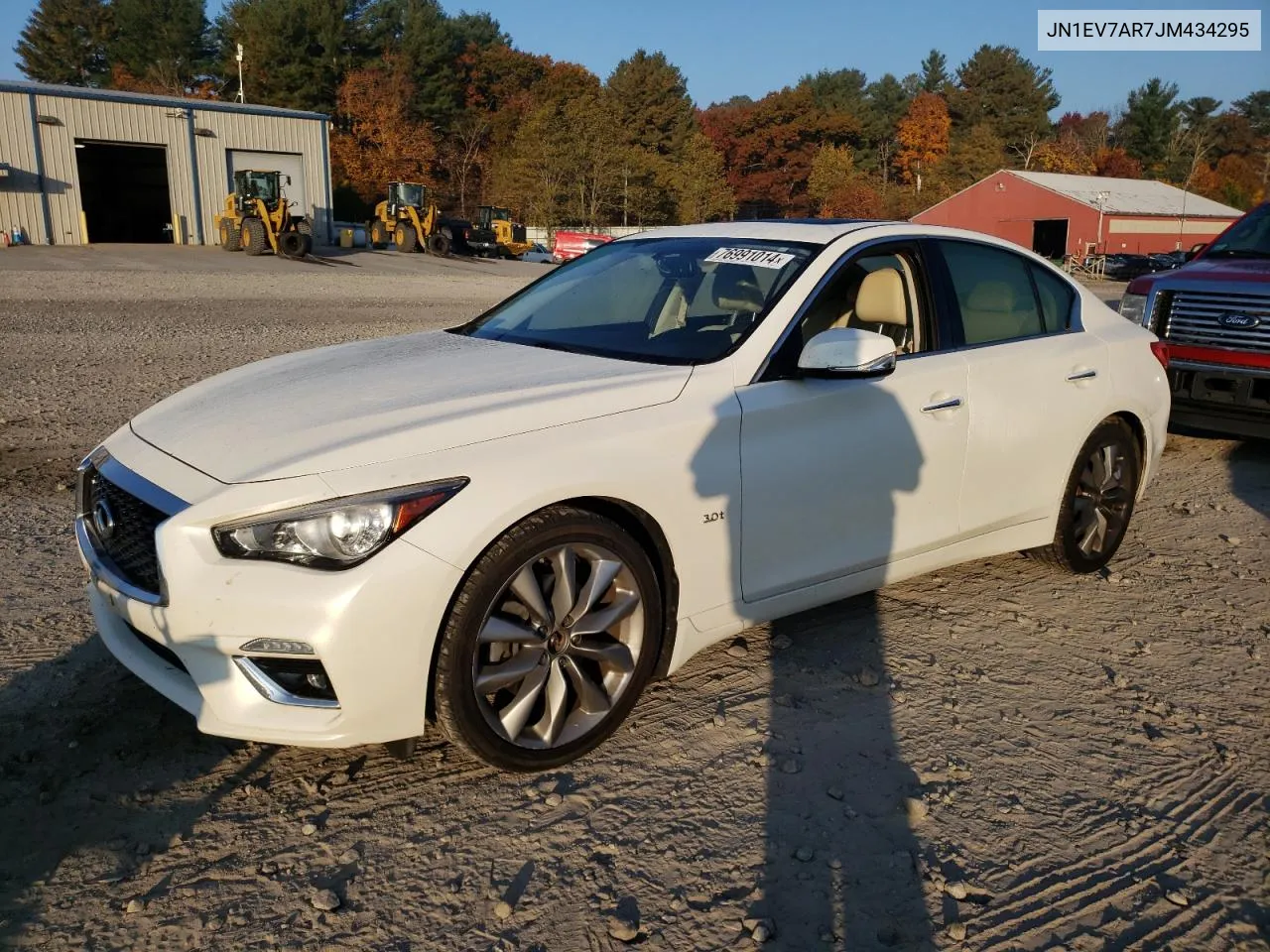 2018 Infiniti Q50 Luxe VIN: JN1EV7AR7JM434295 Lot: 76991014