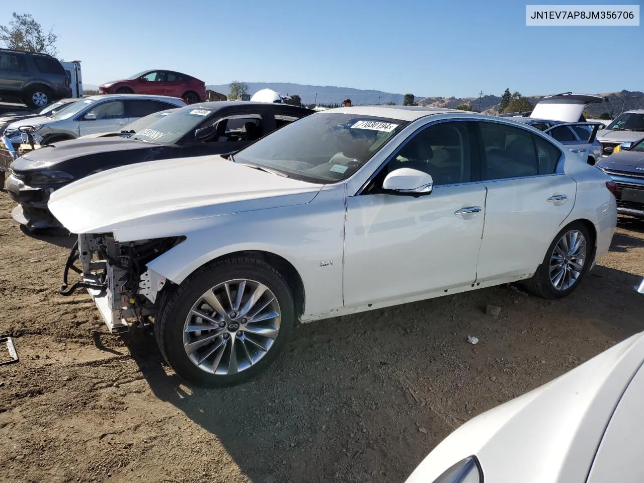 2018 Infiniti Q50 Luxe VIN: JN1EV7AP8JM356706 Lot: 77030194