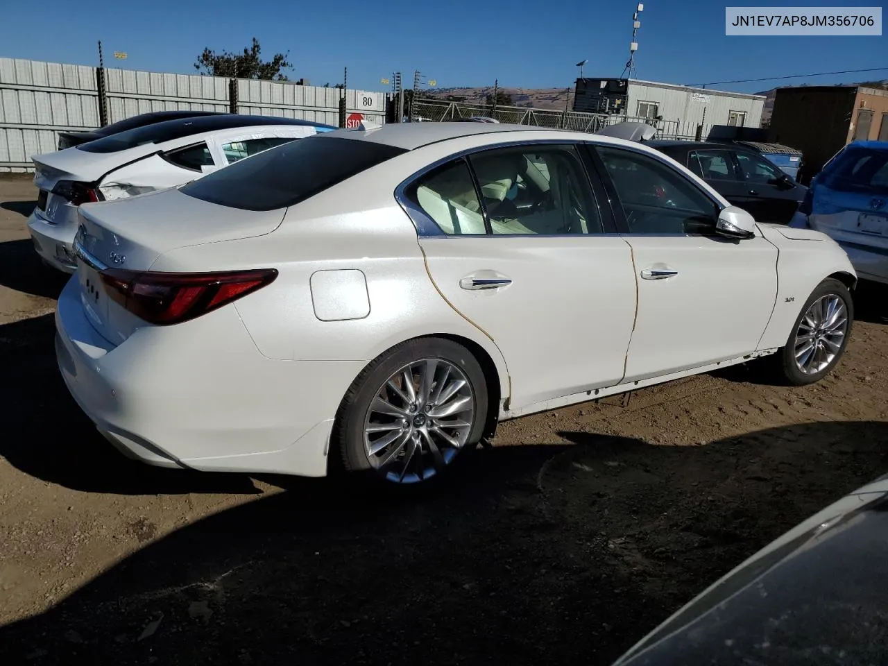 2018 Infiniti Q50 Luxe VIN: JN1EV7AP8JM356706 Lot: 77030194