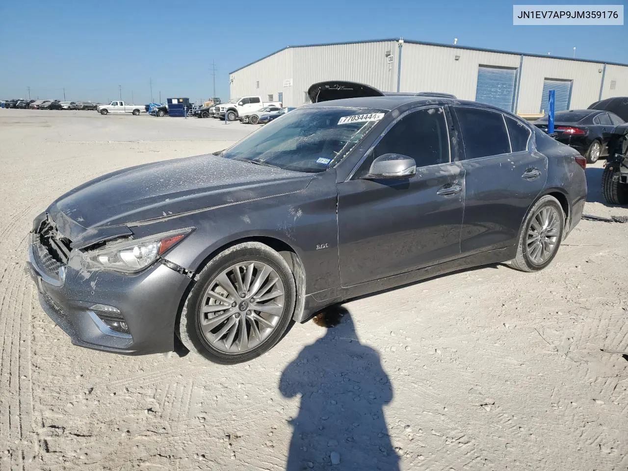 2018 Infiniti Q50 Luxe VIN: JN1EV7AP9JM359176 Lot: 77034444