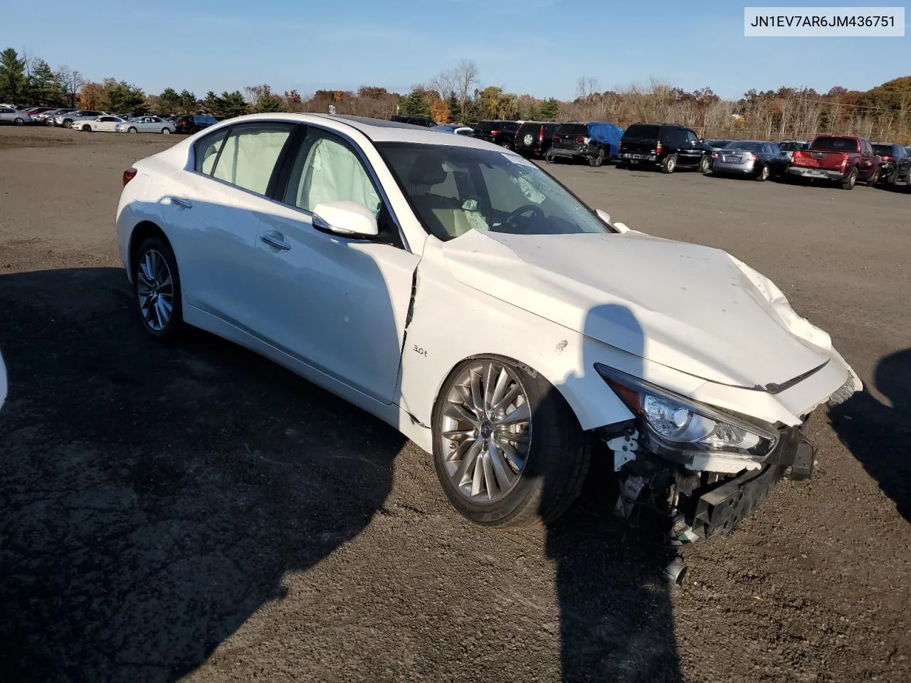 2018 Infiniti Q50 Luxe VIN: JN1EV7AR6JM436751 Lot: 77528174