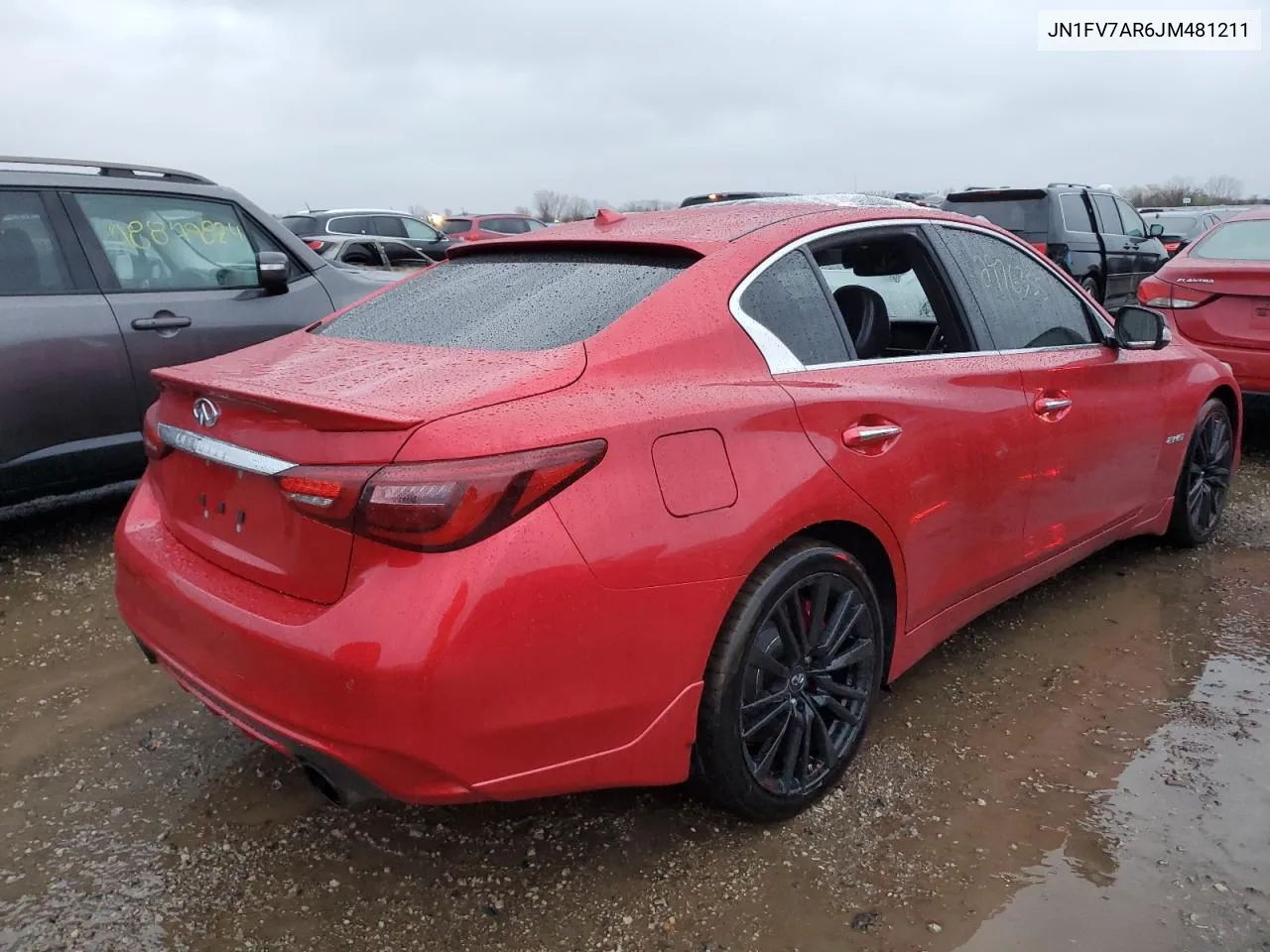 2018 Infiniti Q50 Red Sport 400 VIN: JN1FV7AR6JM481211 Lot: 79394854