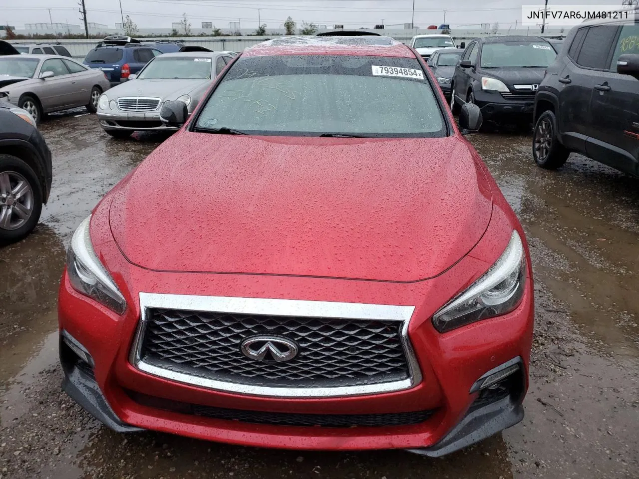 2018 Infiniti Q50 Red Sport 400 VIN: JN1FV7AR6JM481211 Lot: 79394854