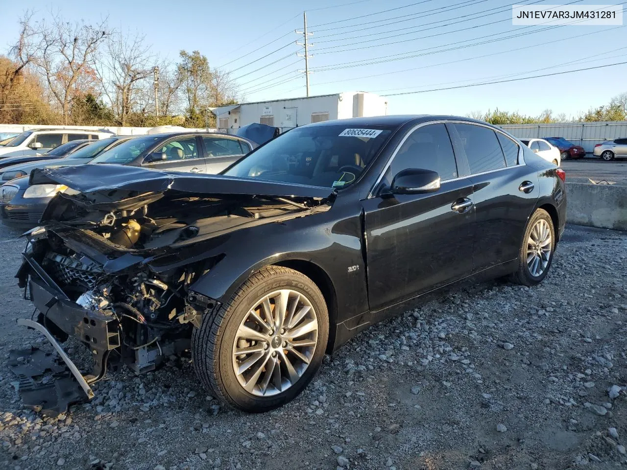 2018 Infiniti Q50 Luxe VIN: JN1EV7AR3JM431281 Lot: 80635444