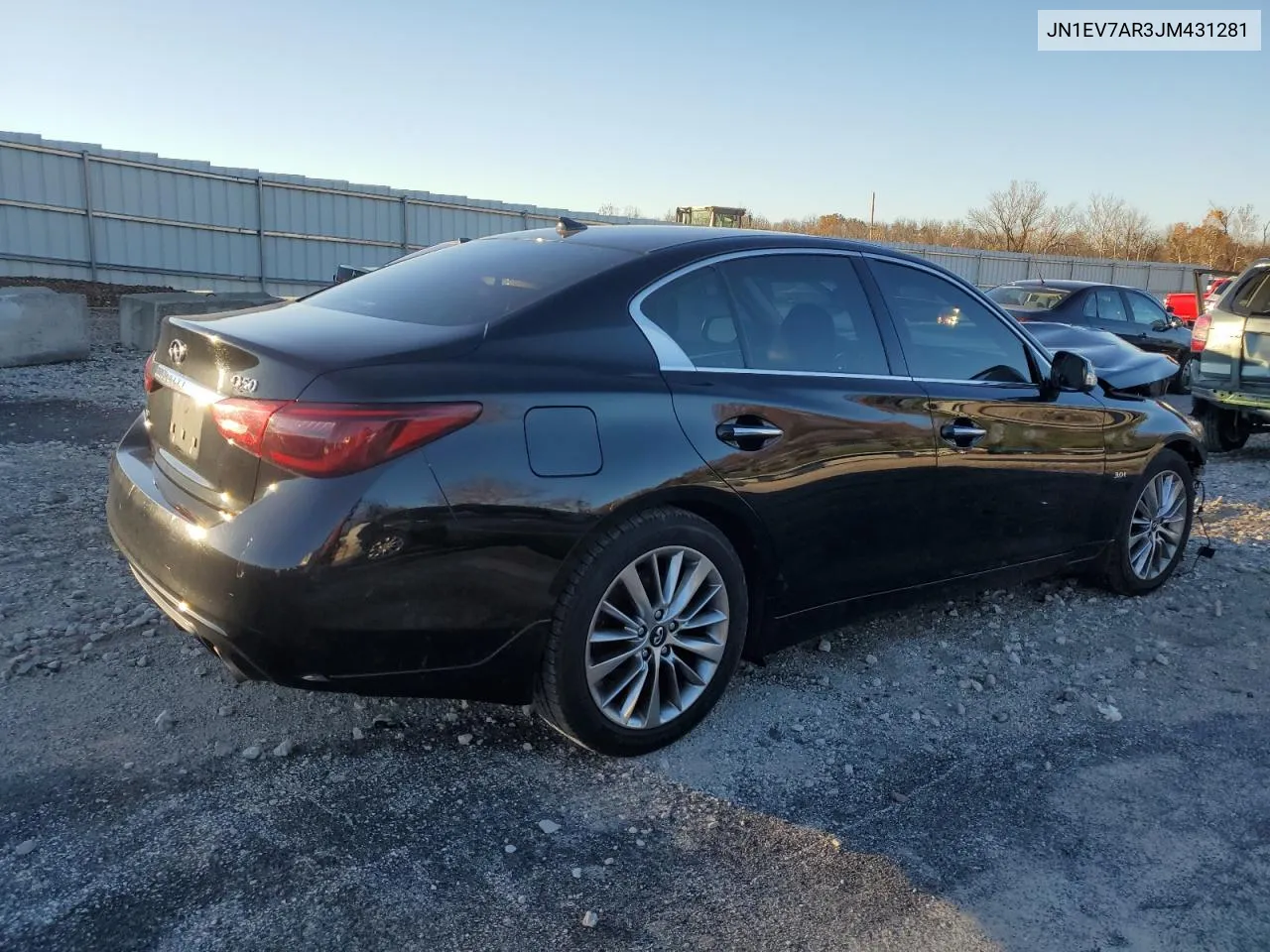 2018 Infiniti Q50 Luxe VIN: JN1EV7AR3JM431281 Lot: 80635444