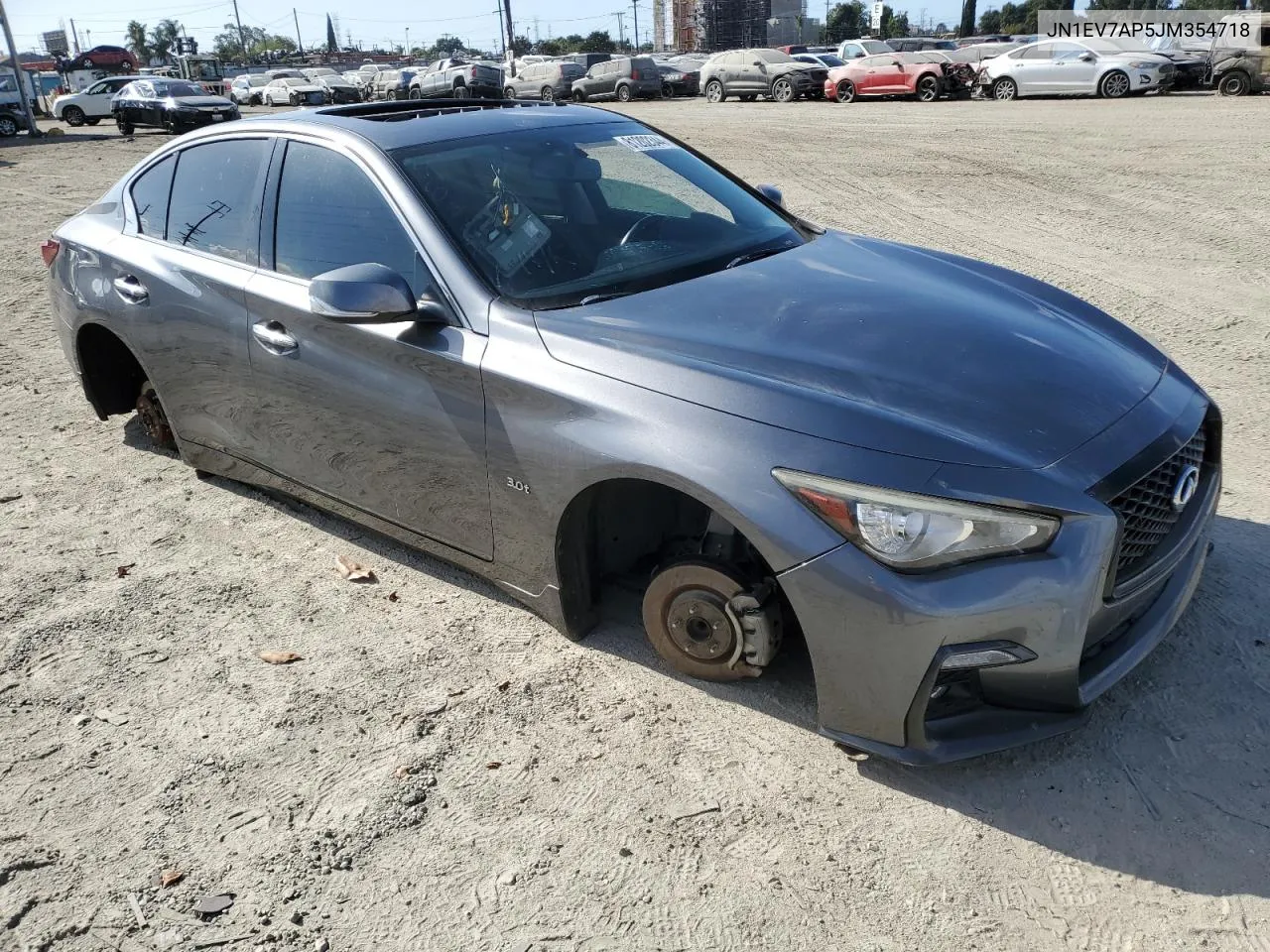 2018 Infiniti Q50 Luxe VIN: JN1EV7AP5JM354718 Lot: 81202344