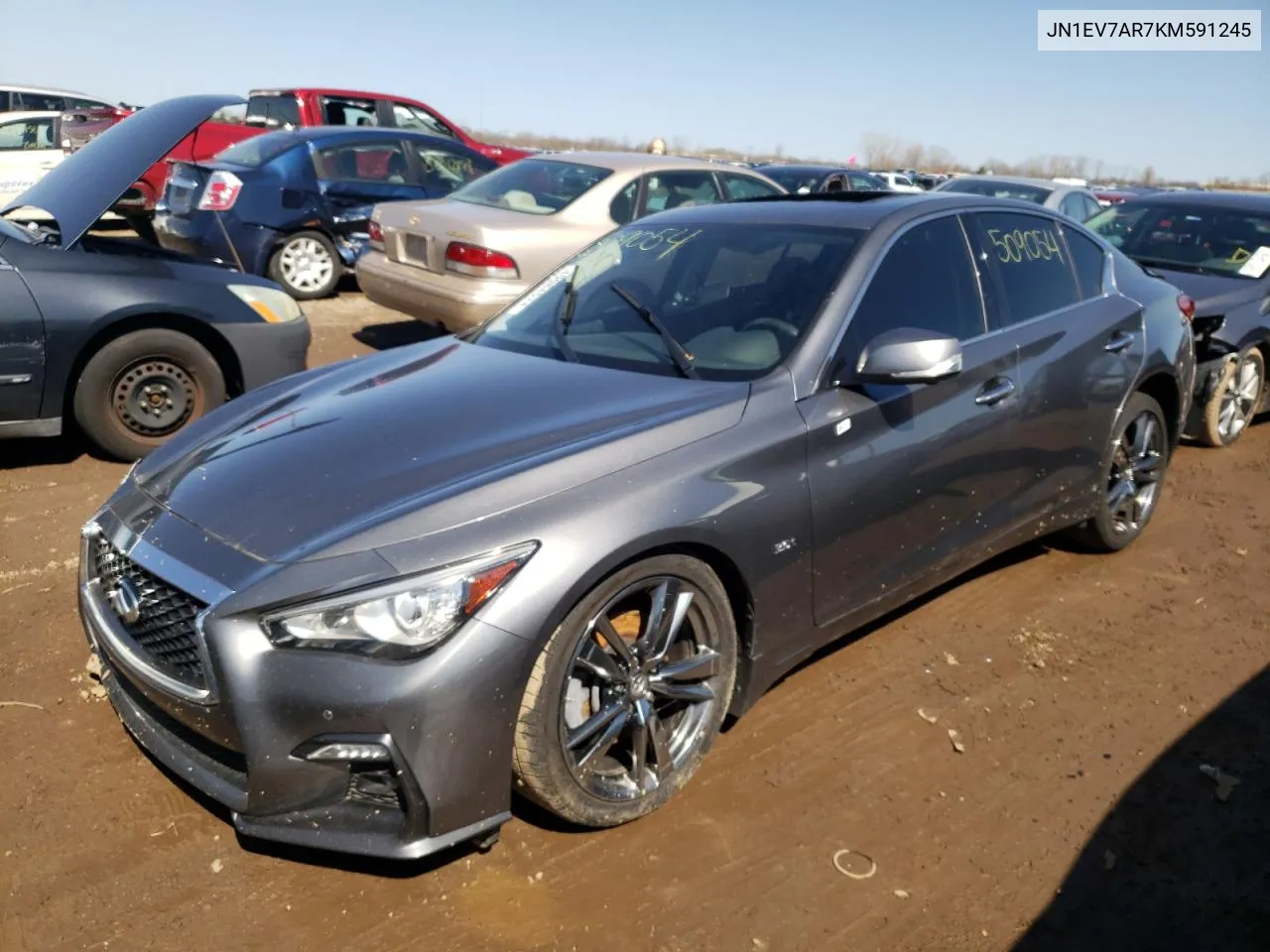 2019 Infiniti Q50 Luxe VIN: JN1EV7AR7KM591245 Lot: 49984574