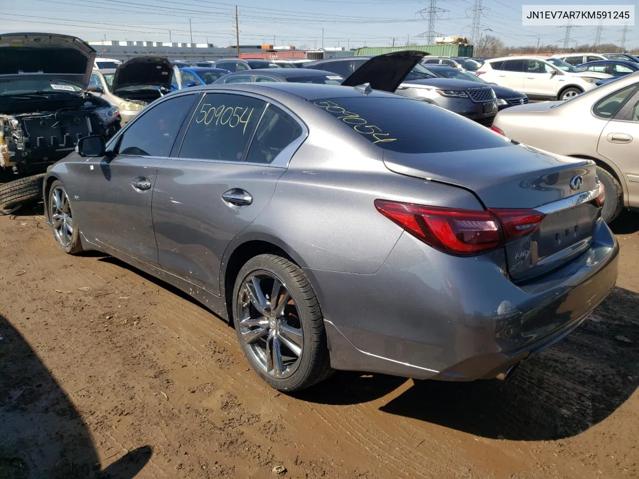 2019 Infiniti Q50 Luxe VIN: JN1EV7AR7KM591245 Lot: 49984574