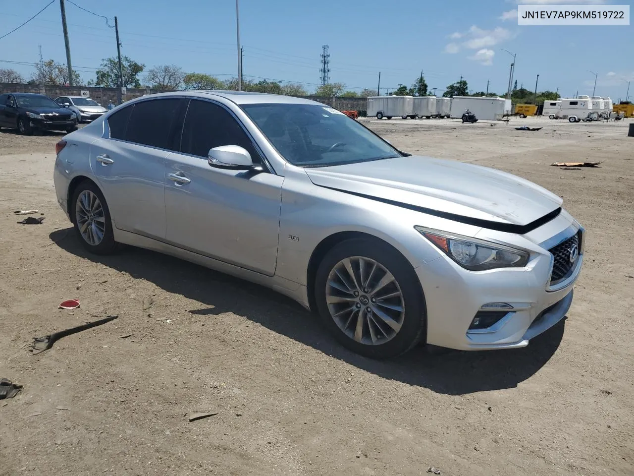 2019 Infiniti Q50 Luxe VIN: JN1EV7AP9KM519722 Lot: 53433114