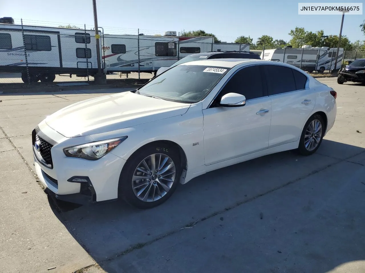 2019 Infiniti Q50 Luxe VIN: JN1EV7AP0KM516675 Lot: 55745534