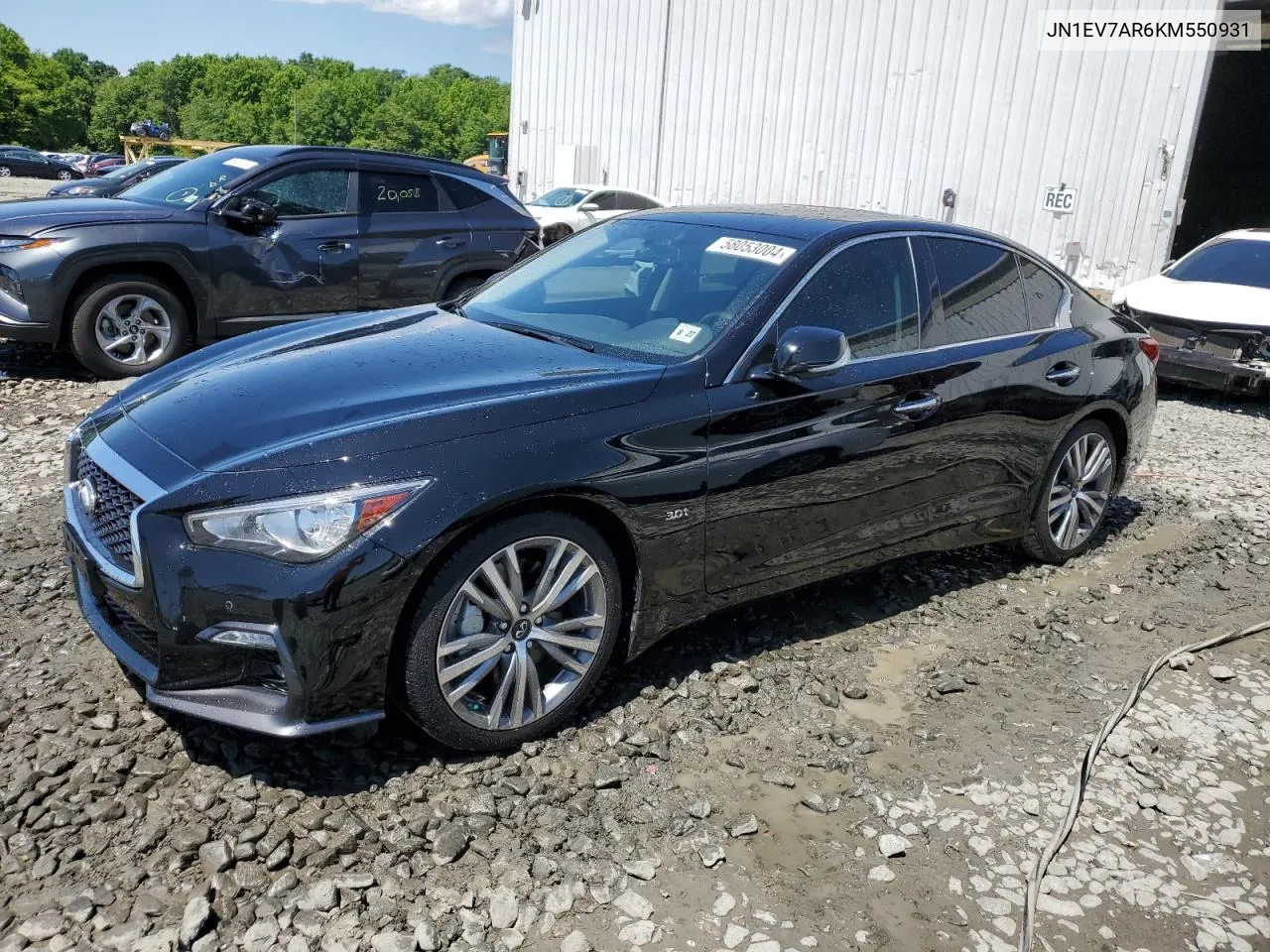 2019 Infiniti Q50 Luxe VIN: JN1EV7AR6KM550931 Lot: 58053004