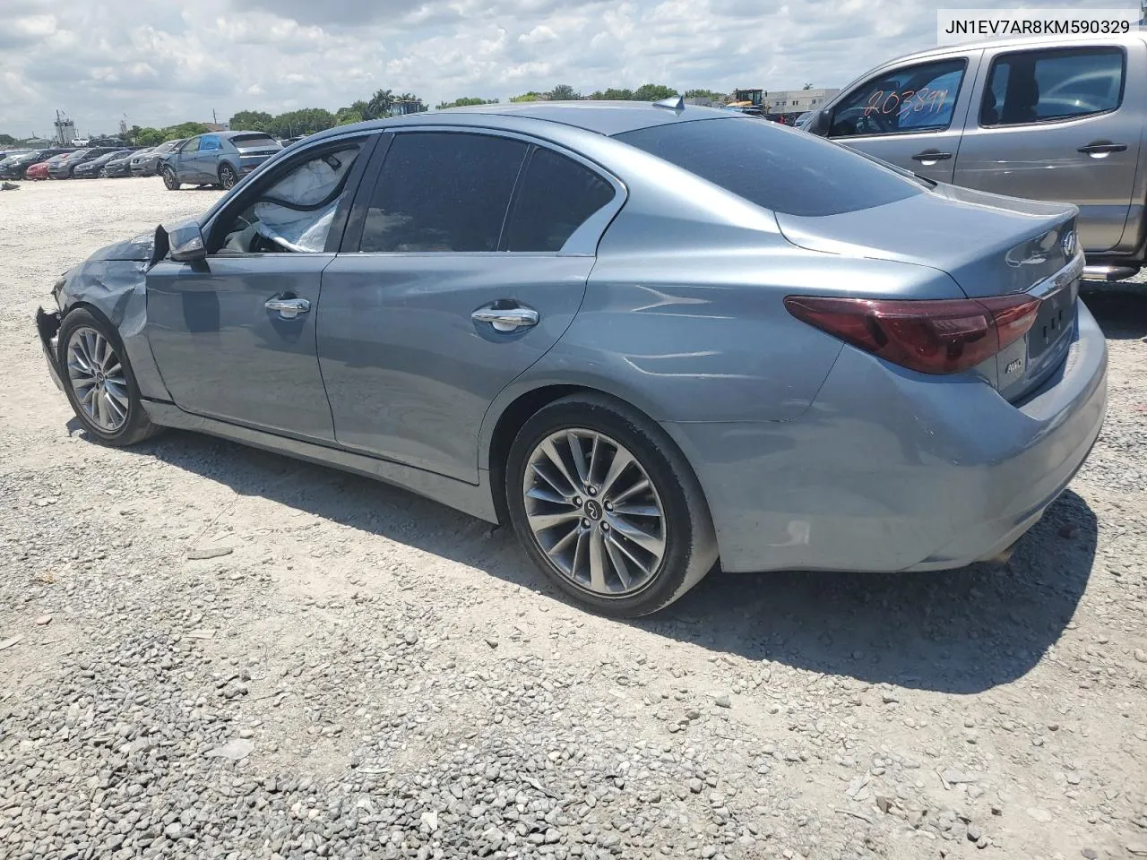 2019 Infiniti Q50 Luxe VIN: JN1EV7AR8KM590329 Lot: 58124324