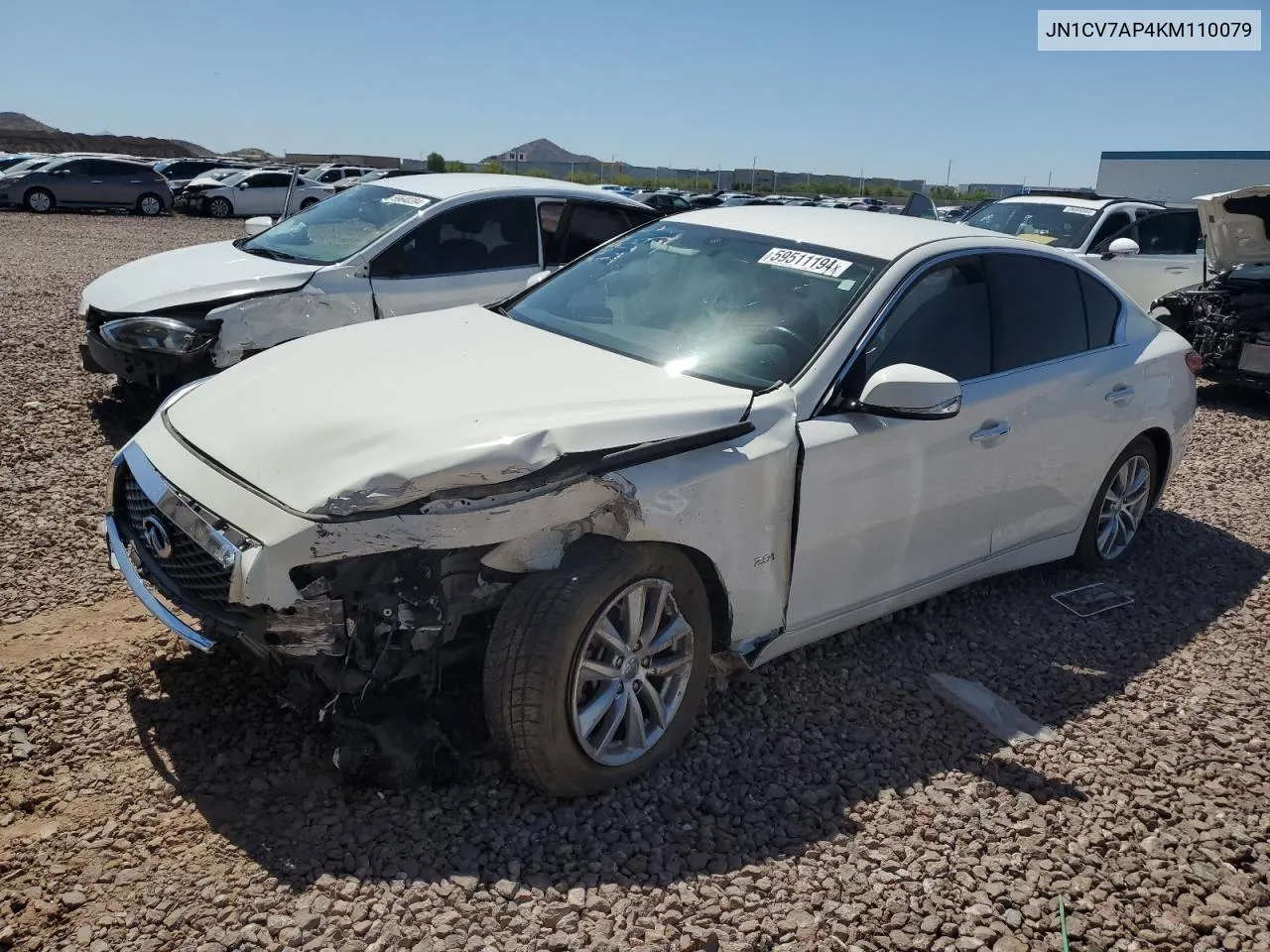 2019 Infiniti Q50 Pure VIN: JN1CV7AP4KM110079 Lot: 59511194