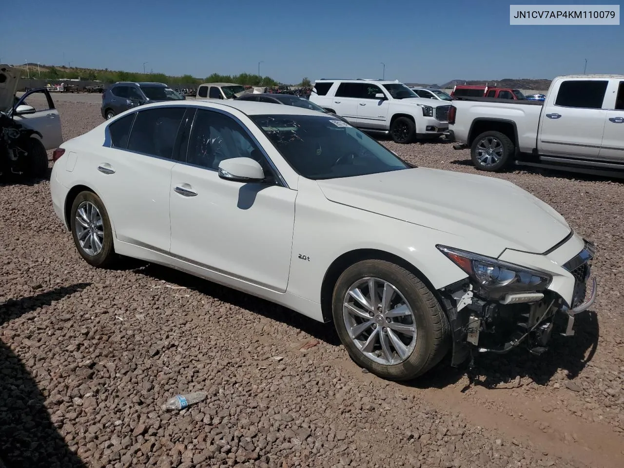 2019 Infiniti Q50 Pure VIN: JN1CV7AP4KM110079 Lot: 59511194