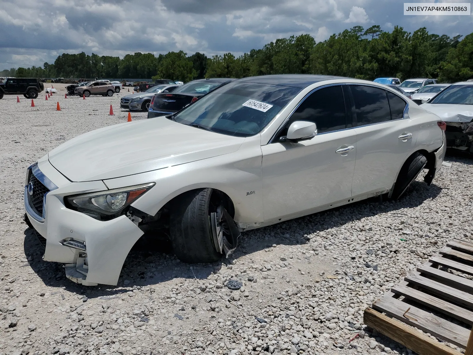 2019 Infiniti Q50 Luxe VIN: JN1EV7AP4KM510863 Lot: 60542624