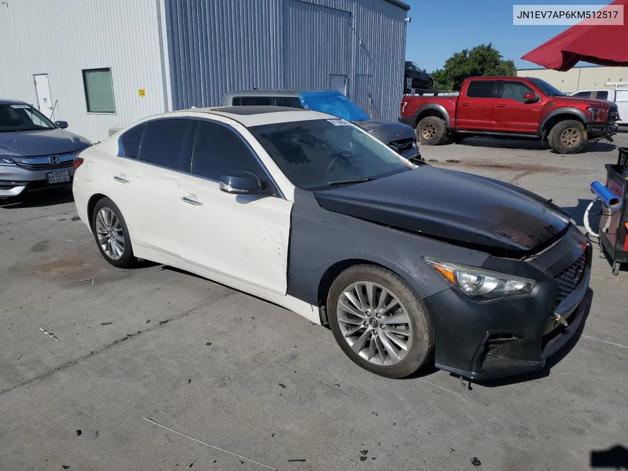 2019 Infiniti Q50 Luxe VIN: JN1EV7AP6KM512517 Lot: 61126934