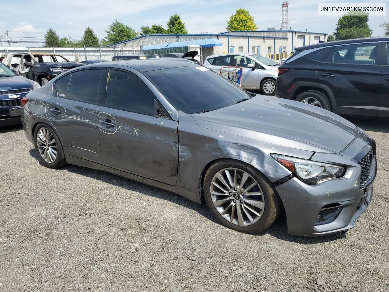 2019 Infiniti Q50 Luxe VIN: JN1EV7AR1KM593069 Lot: 61439914