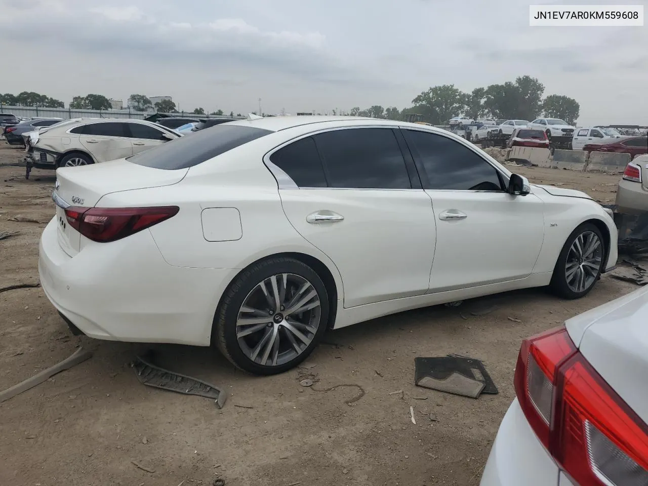 2019 Infiniti Q50 Luxe VIN: JN1EV7AR0KM559608 Lot: 62325434