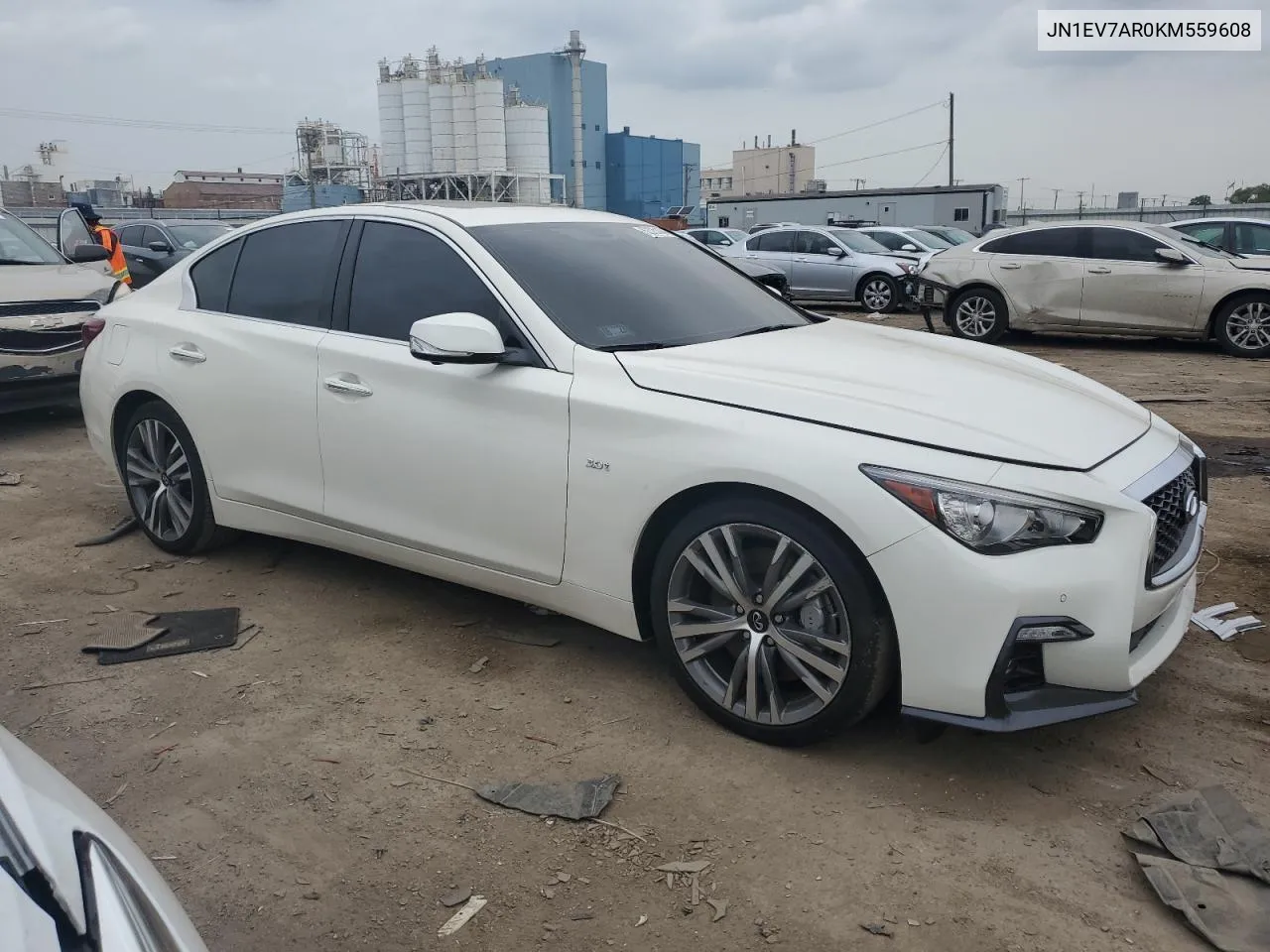 2019 Infiniti Q50 Luxe VIN: JN1EV7AR0KM559608 Lot: 62325434